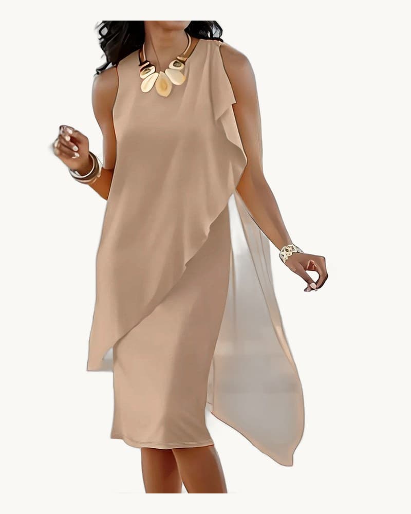 Summer Urban Women Elegant Irregular Chiffon Dress 1