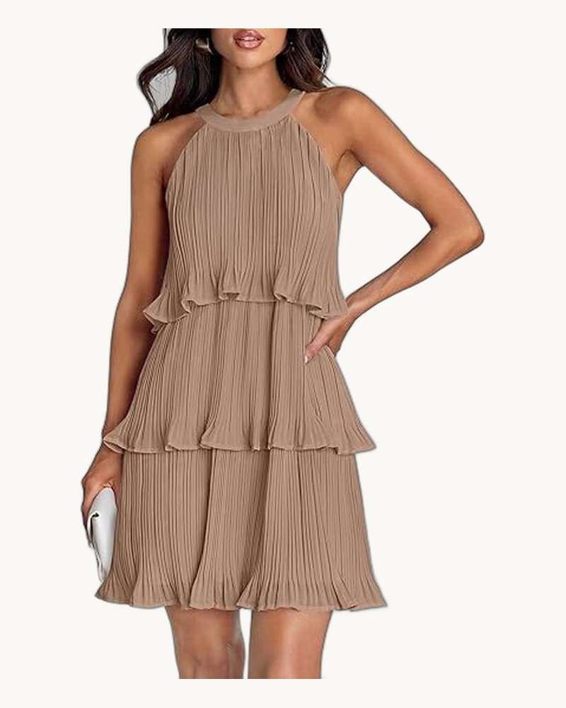 Pullover Tiered Ruffled Hem Sleeveless Dress 1