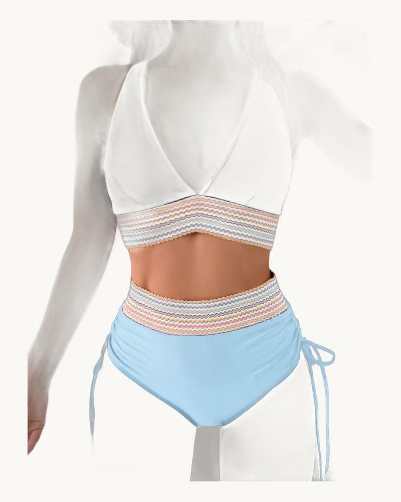 Deep V-neck Backless Sexy Bikini Swimsuit 1