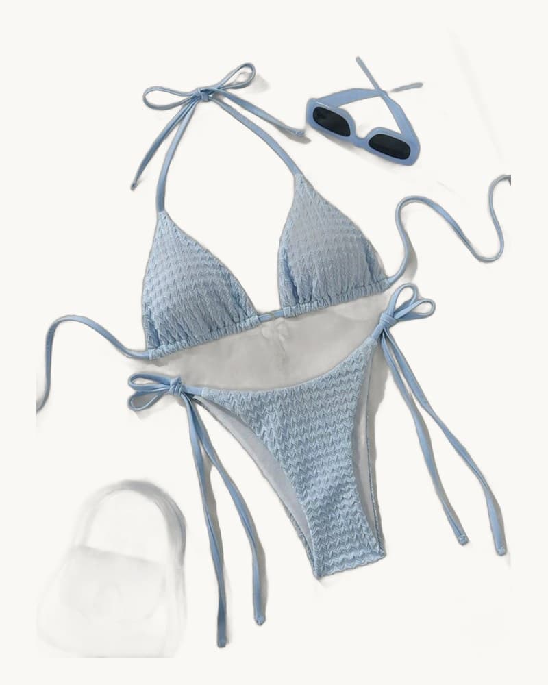 Feminine Backless Strappy Bikini 1