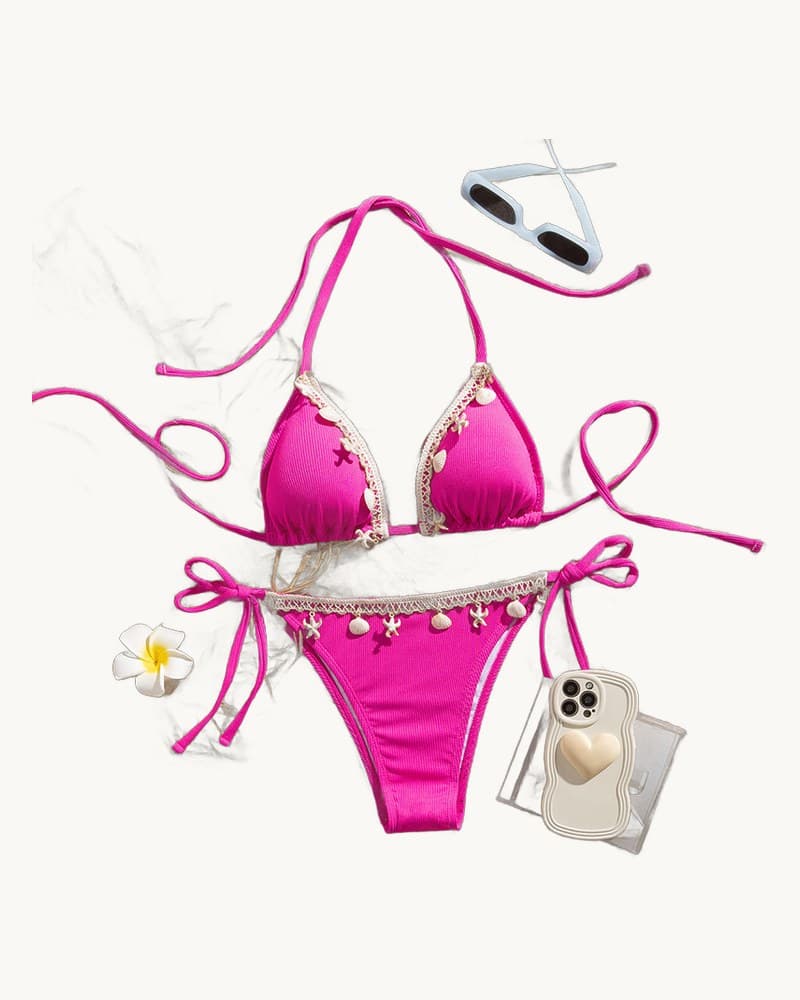 Neck-tie Swim Bikini with Adjustable Straps 1