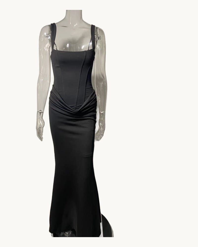 Elegant Strapless Long White Slip Dress for Women 1