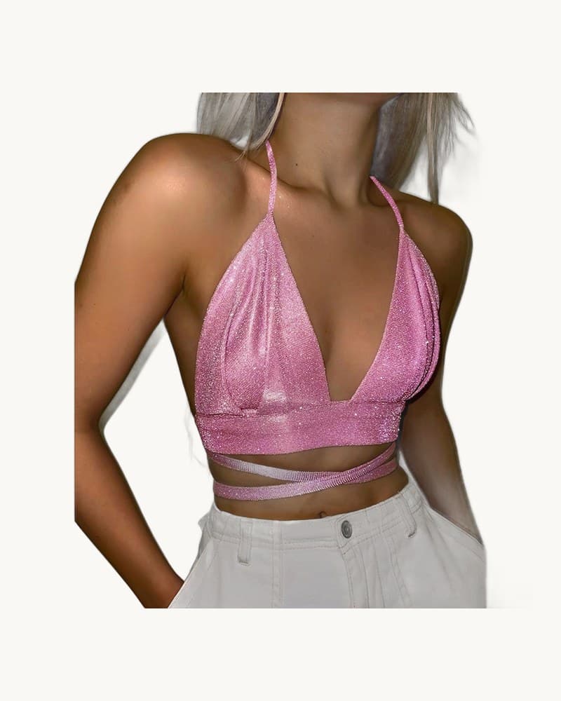 Sexy Hot Girl Straps Inside the Tank Top Wind Spring Halter 1