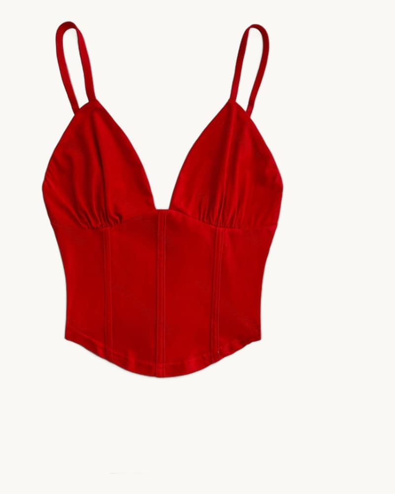 Spring and Summer Fashion Retro Sexy V-neck Off-shoulder 1