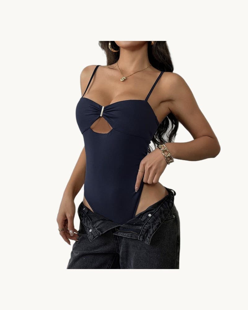 Tight-fitting Womens Halter Swimsuit Bodysuit 1