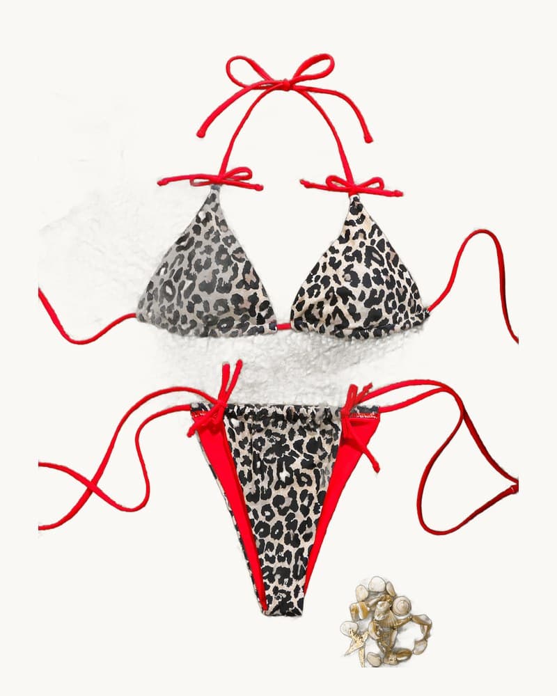 Lace-up Swimwear Deluxe Bikini Set 1