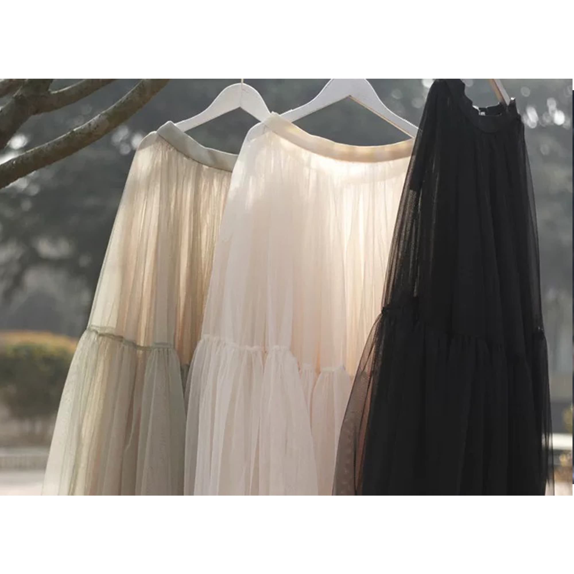 Црн Мрежест Макси Раб Сукња, Макси Фустан, Средно-length Сукња, color variant