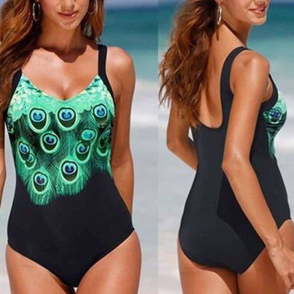 Feather Positioning Print Bikini 1