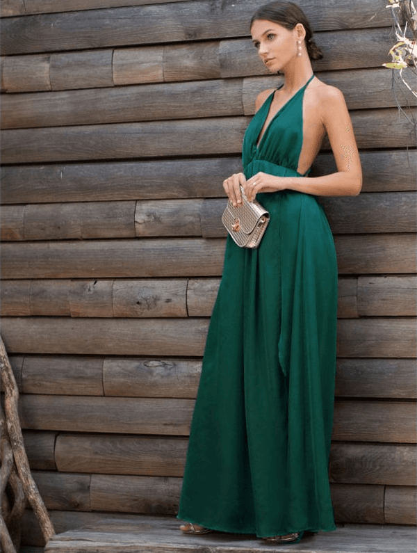 K Cross Back Summer Dresses Green Sleeveless Wrap Cami Dress 1