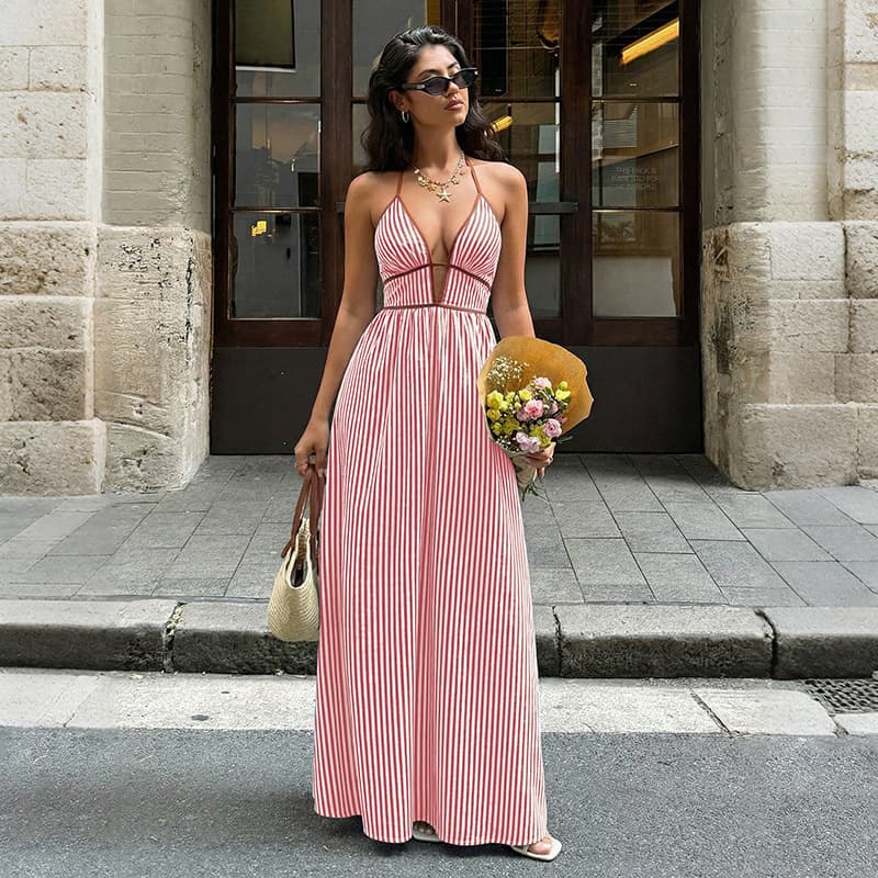 Длабок V-Деколте Ленест Resort Фустан color variant