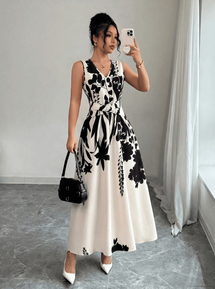 This New Summer French Elegant, Casual and Simple Printed 1