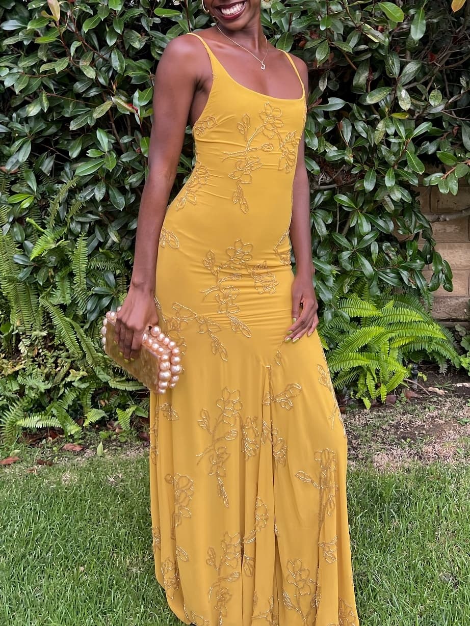 Elegant Beaded Maxi Slip Dress 1