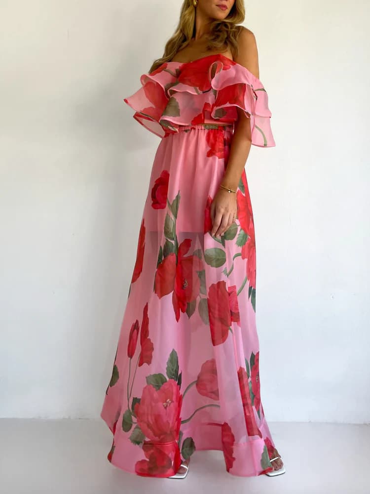 Секси Без Трегери Неправилен Принт Карнерест Моден Костум Долг color variant