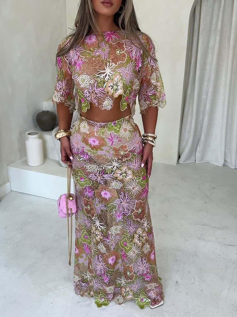 Везен Sequined Отпорен Забава Фустан Сет color variant