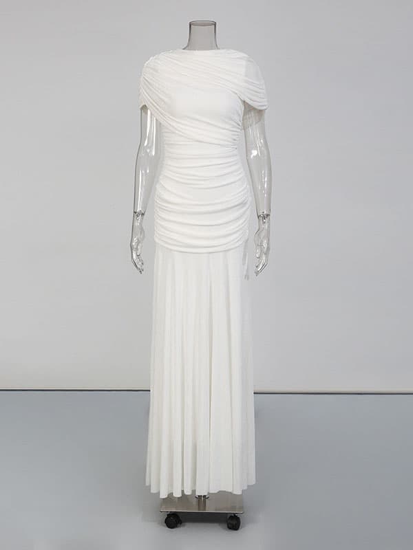 Без Ракави Ролка Фустан со Набран Струк color variant