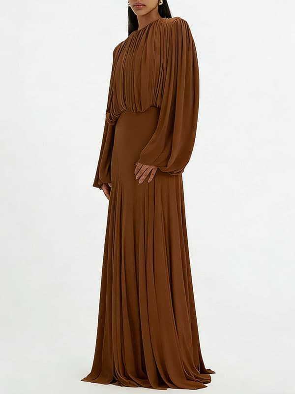 Плисиран Печворк Струк-Стеснет Долг Фустан color variant