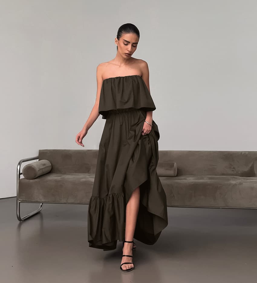 Во Мода Карнерест Без Трегери Фустан color variant