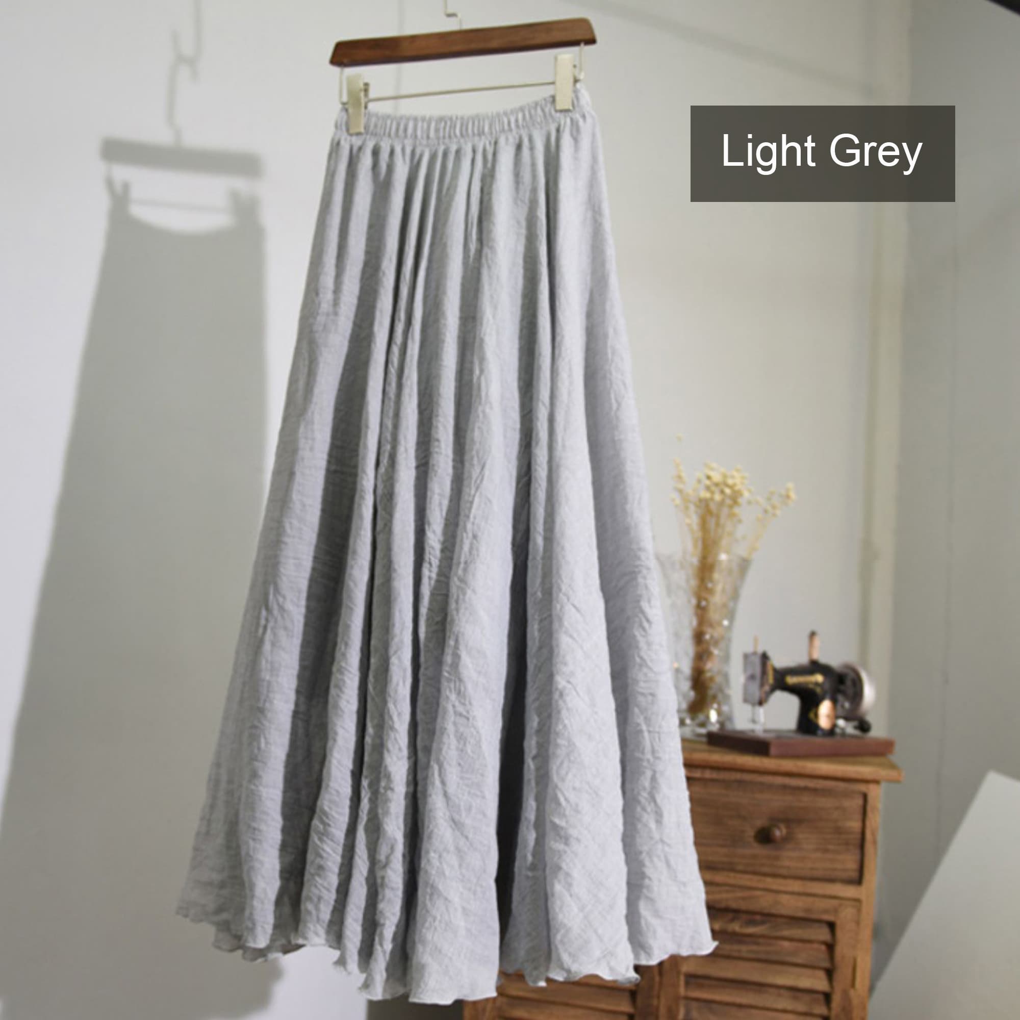 Памук Ланен Стил Сукња, Мек и Flowing Сукња, Travel color variant