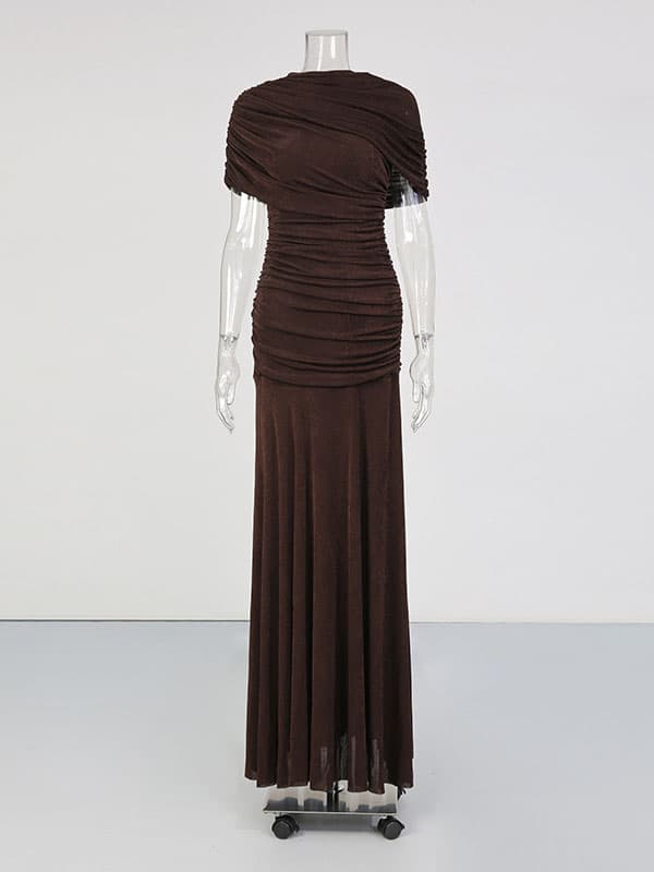 Без Ракави Ролка Фустан со Набран Струк color variant