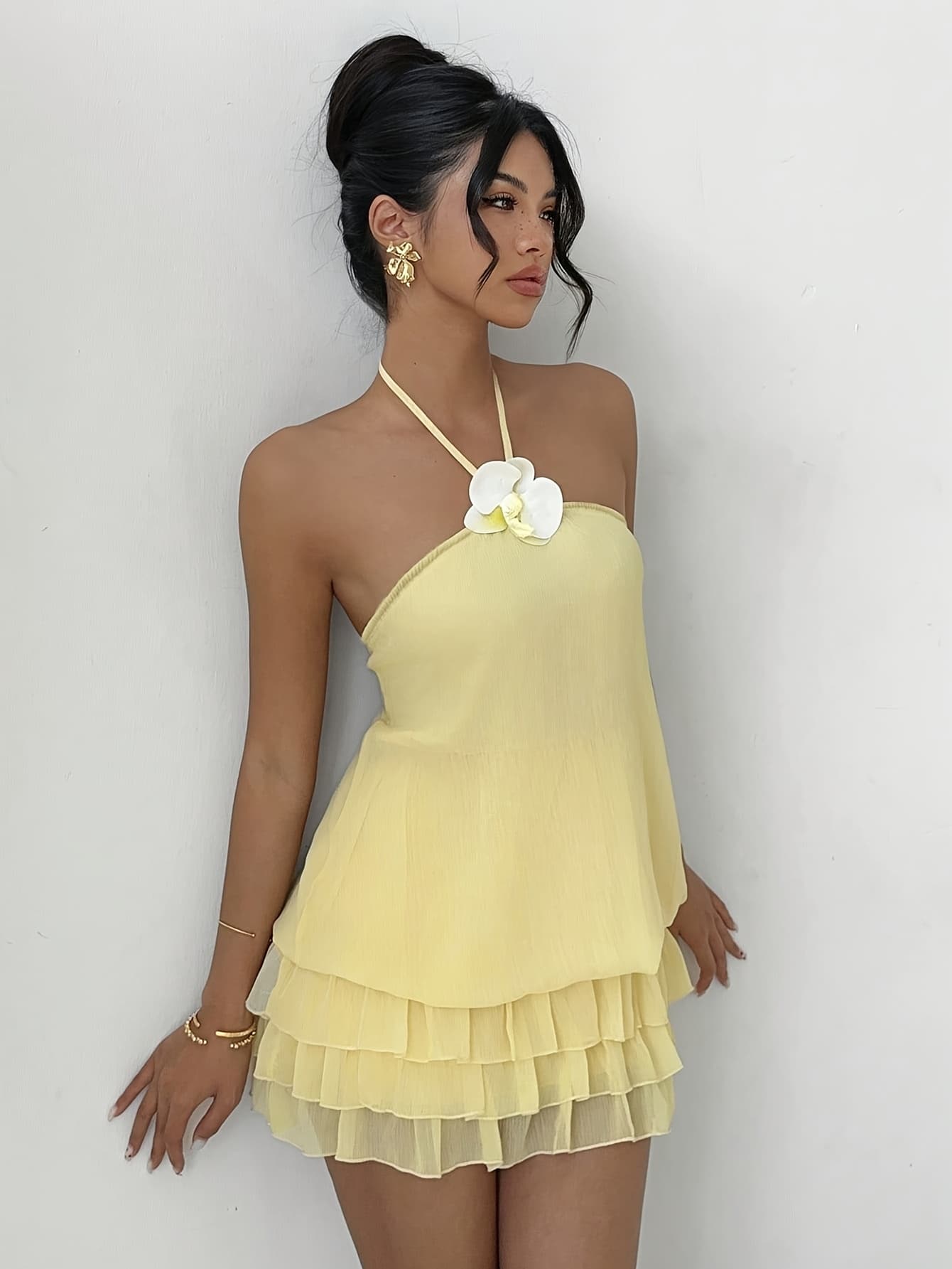 Summer Fashion Elegant 3d Floral Decoration Sexy Low Waist 1