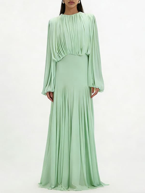 Плисиран Печворк Струк-Стеснет Долг Фустан color variant