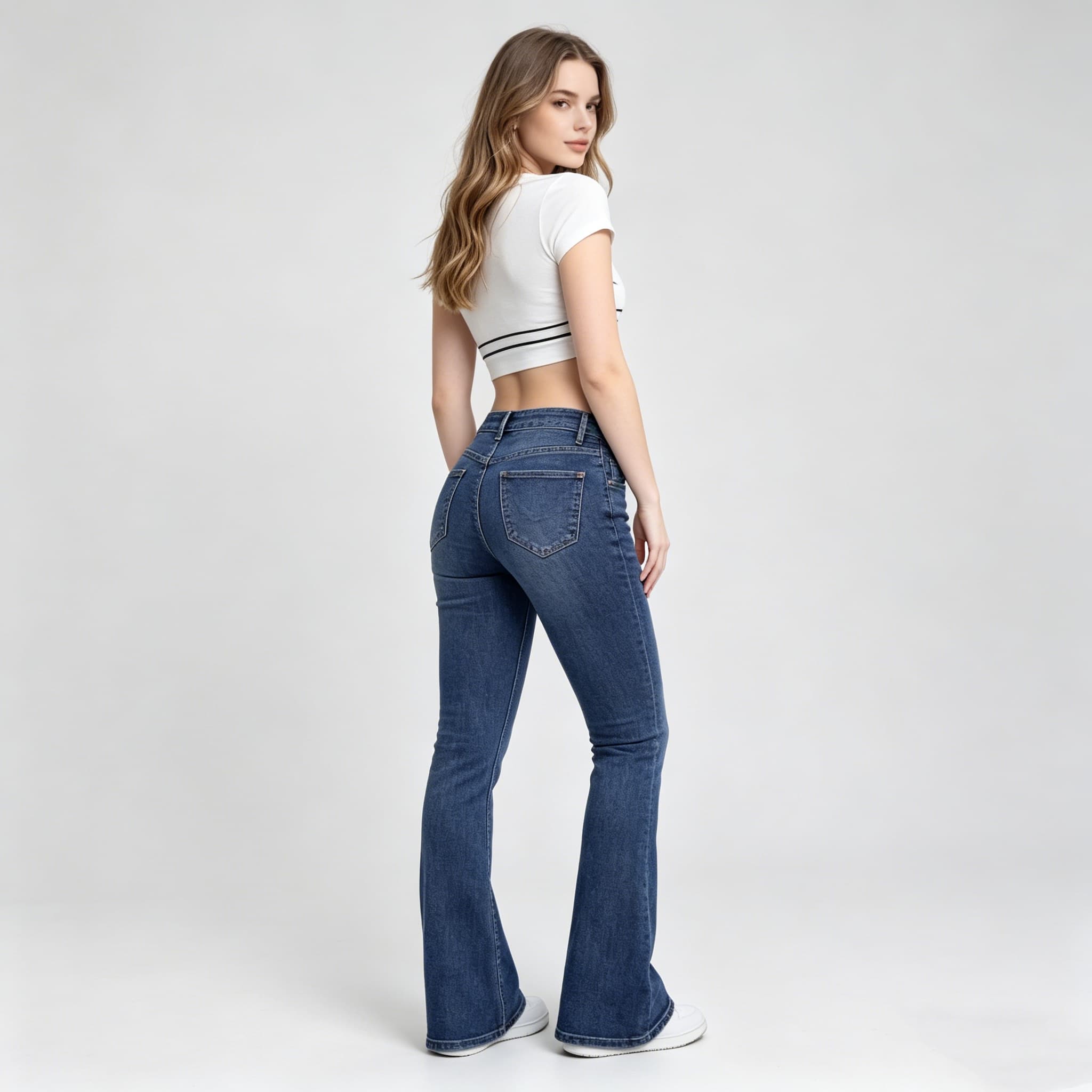 Син Slightly Широк Нога Еластичен Фармерки color variant