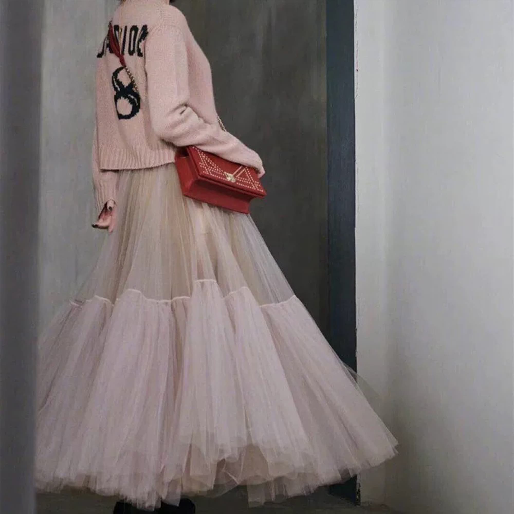 Црн Мрежест Макси Раб Сукња, Макси Фустан, Средно-length Сукња, color variant