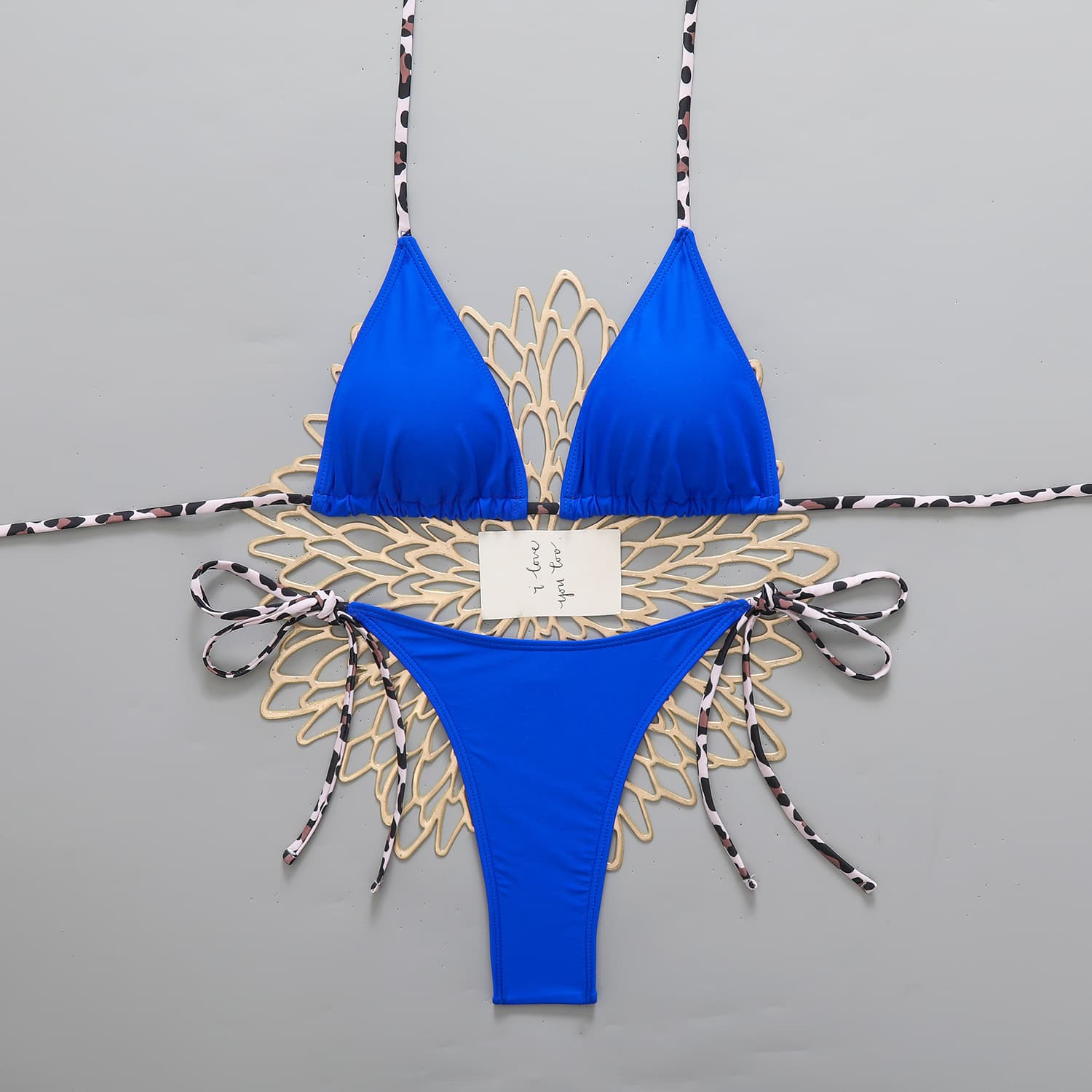 Feminine Шик Triangle-string Bikini Сет color variant