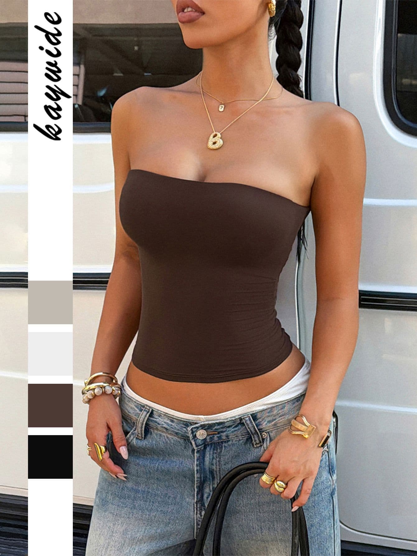 Во Мода Tube Топ Елек Маица за Женски color variant