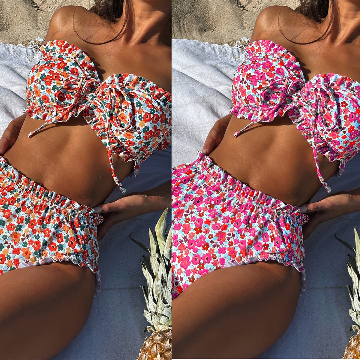 Floral Print Bikini Set 1