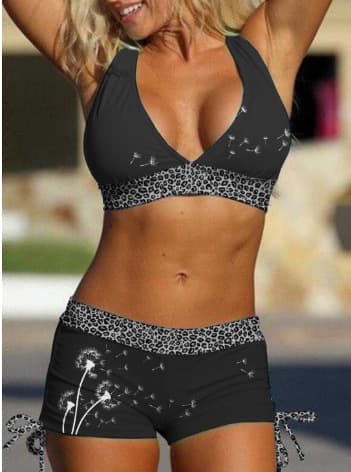 3d-Принтан Сет од Два Дела Капини Костим Bikini Плажа Сет color variant