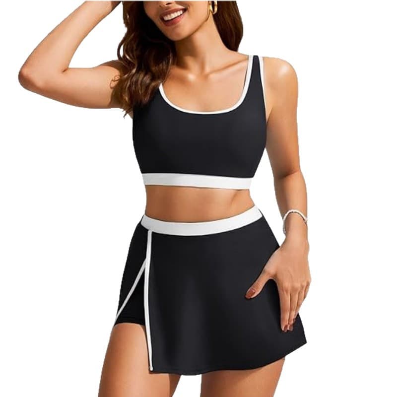 Multi-colored Skirted Сет од Два Дела Капини Костим color variant