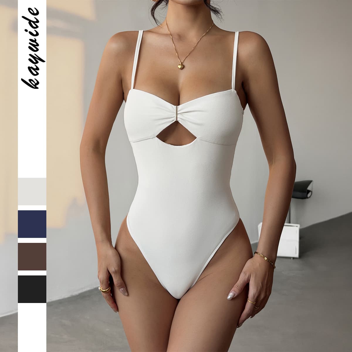 Tight-fitting Womens Halter Swimsuit Bodysuit 1