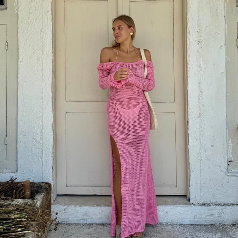 Laid-Грб Широк-fitting Open-Грб Страна-Расечен Шуплив- Плетен color variant