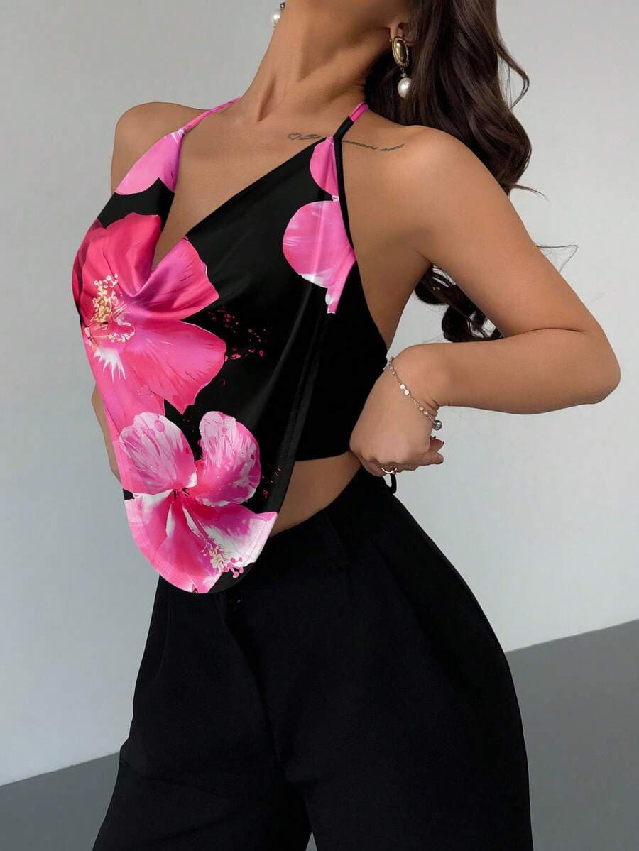 Y2k на Врат Деколте V-Деколте Без Грб Камисол color variant