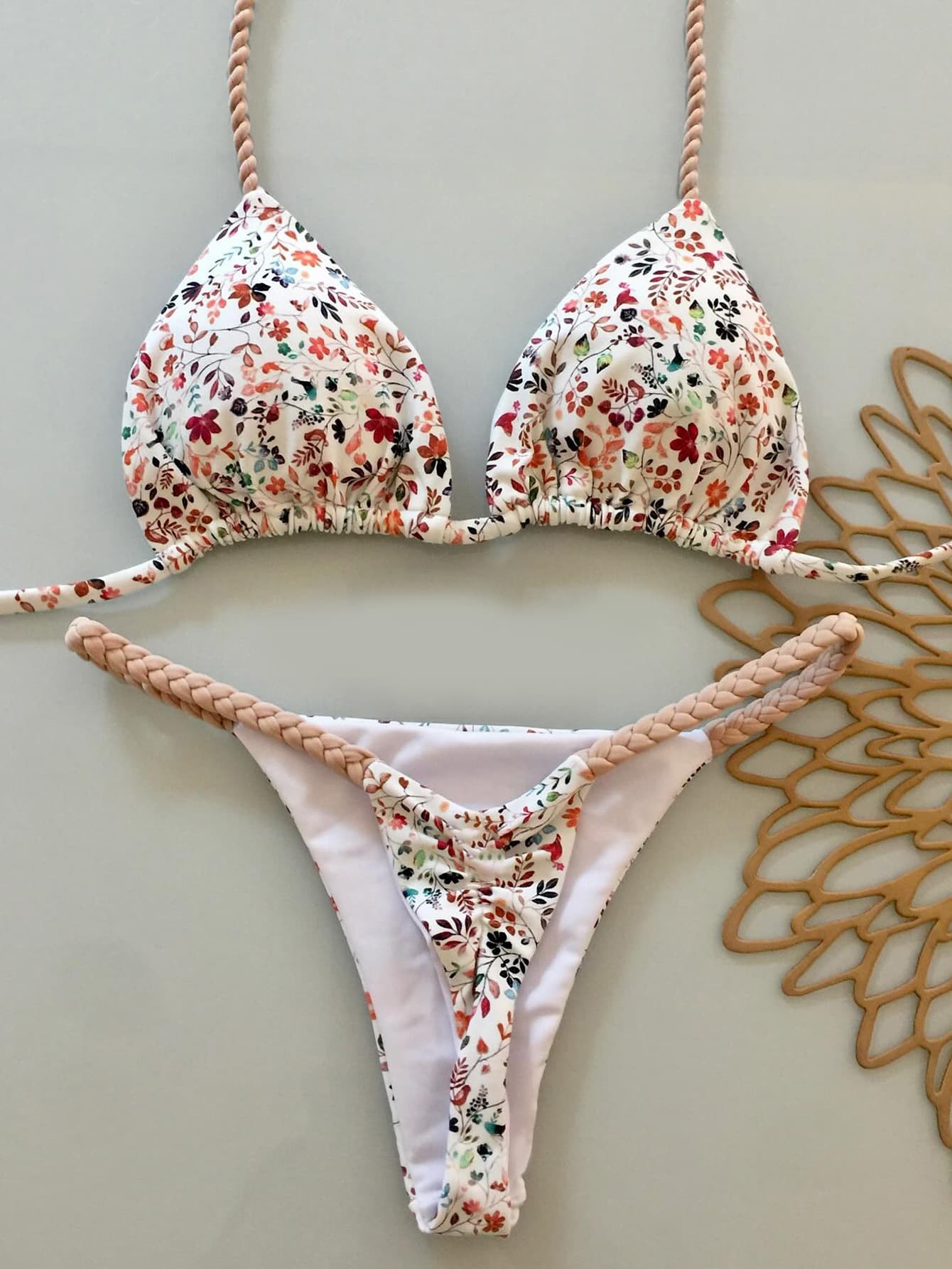 Strappy Секси Капини Костим Женски Висок-end Braided Cord Дизајн color variant