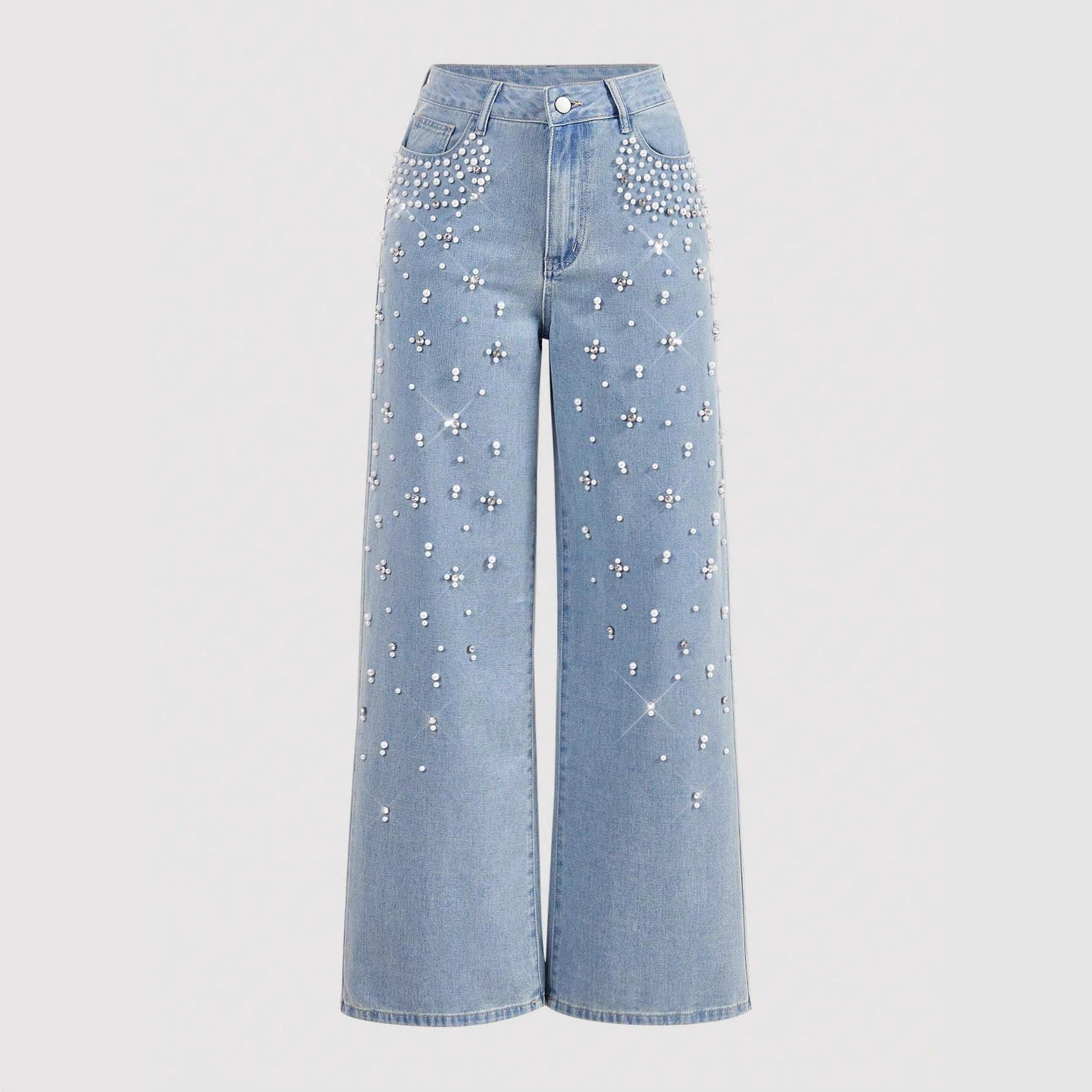 Кежуал Широк-fitting, Прилепен Прав-Нога Фармерски Панталони color variant