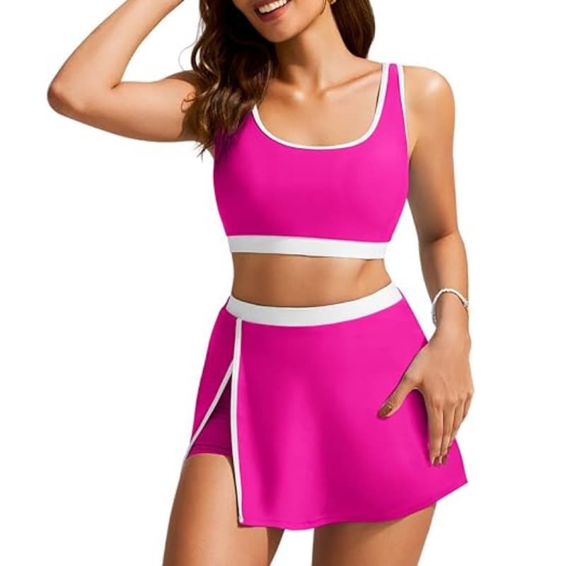 Multi-colored Skirted Сет од Два Дела Капини Костим color variant